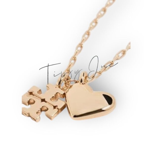 TORY BURCH GOLD GOOD LUCK CHAIN PENDANT NECKLACE - Picture 2 of 6